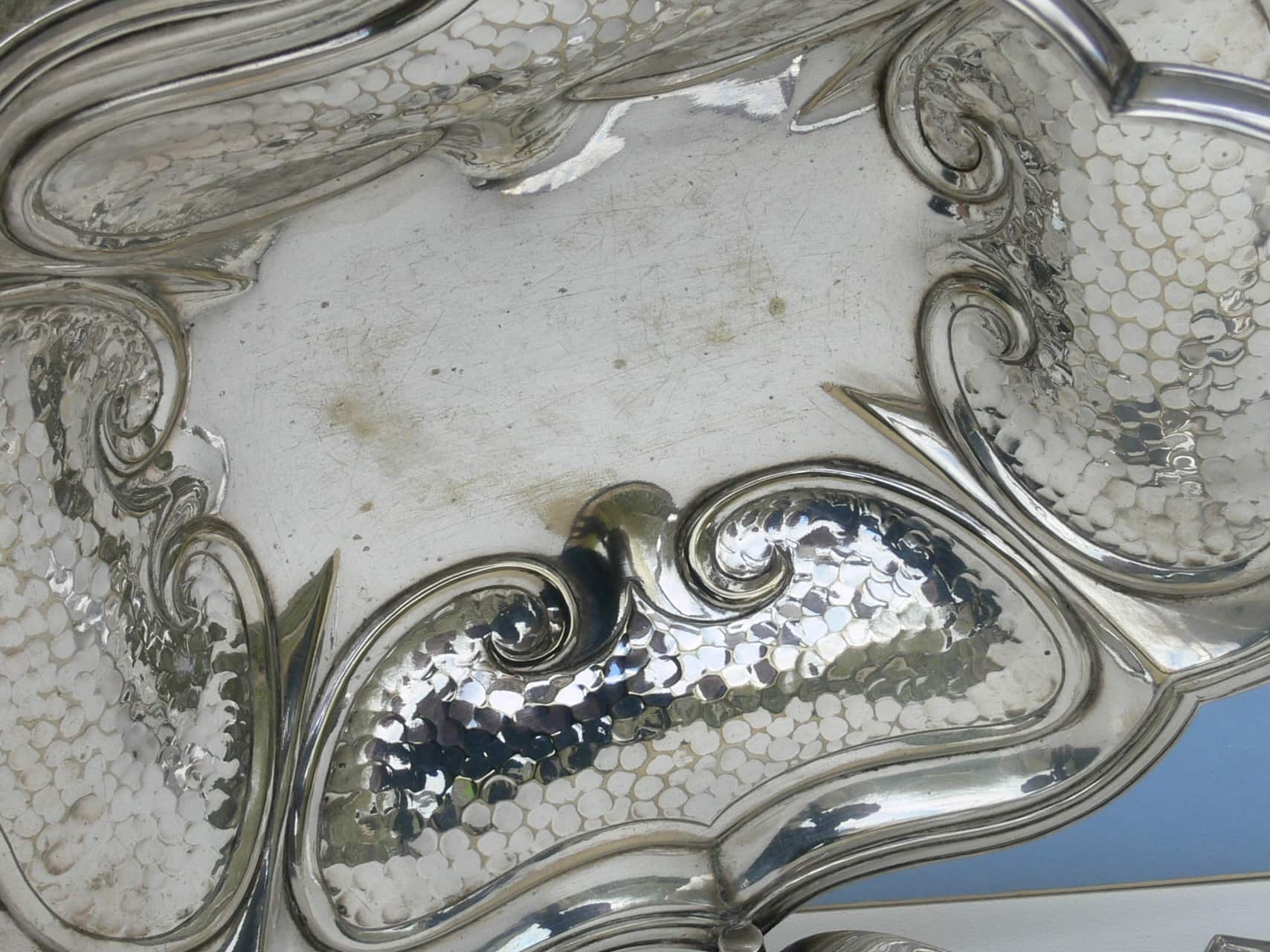 Stunning Arts & Crafts Silver Plated Basket